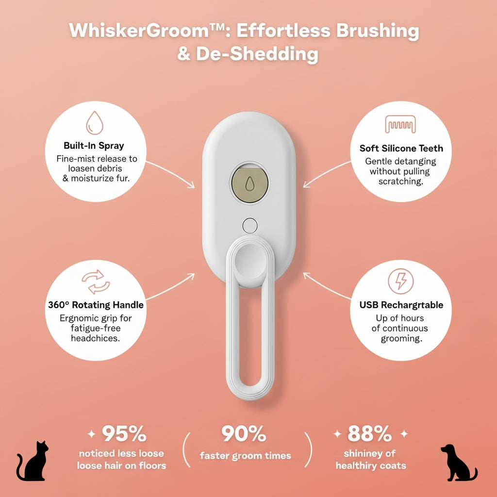 WhiskerGroom™ Electric Pet Grooming Tool