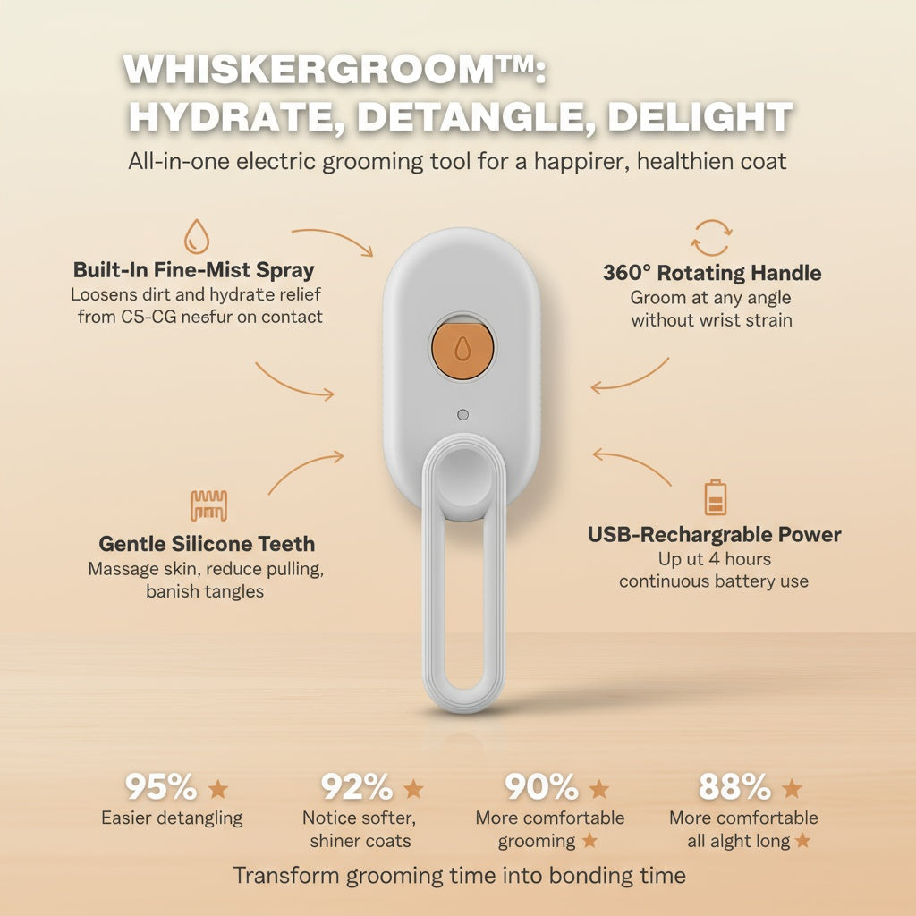 WhiskerGroom™ Electric Pet Grooming Tool